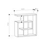 Hanah Home Saly - Mesa auxiliar blanca